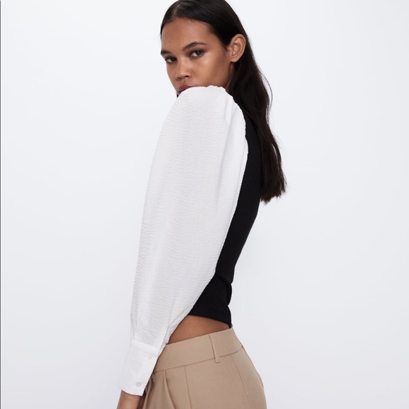 CONTRASTING TOP TRF - Picture 7 of 10